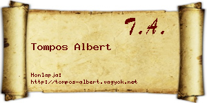 Tompos Albert névjegykártya