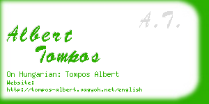 albert tompos business card